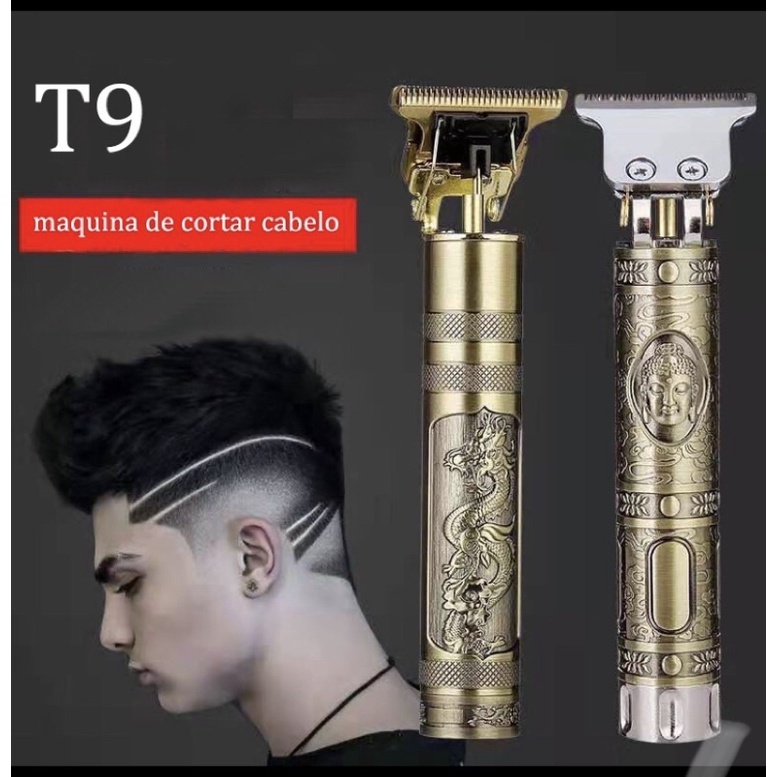 Maquina Aparadora T9 Cabelo Barba USB