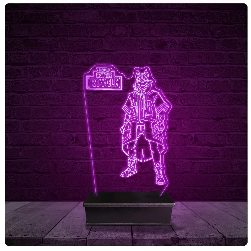 Luminária Acrílico Led - Fortnite Personagem Jogo 07