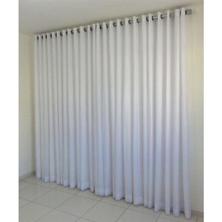 Cortina Cris Branca 4x2,80 - Janela Sala Quarto Escritorio Tecido Decorativo