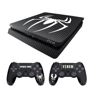 Kit Skin Carbono Ps4 Slim Homem Aranha + 2 Skin Controle