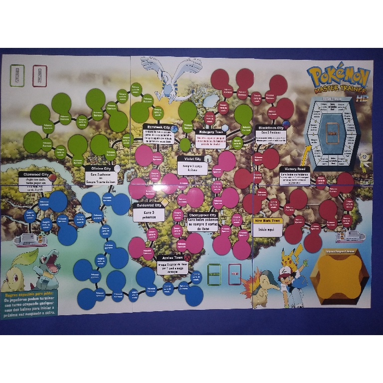 Pokemon Mestre dos treinadores 2ª geração Johto Board Game em portugues - master trainer 2ª geração Johto