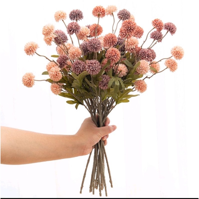 Flor Artificial Dente Leao Buque c/5flores Decoracao Arranjo Festa