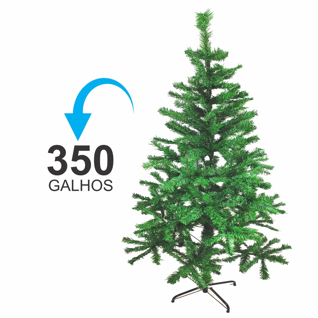 Árvore Pinheiro de Natal Tradicional Verde Pinheirinho Canadense Decoração Natalina 350 Galhos 180cm (1,80 metros)