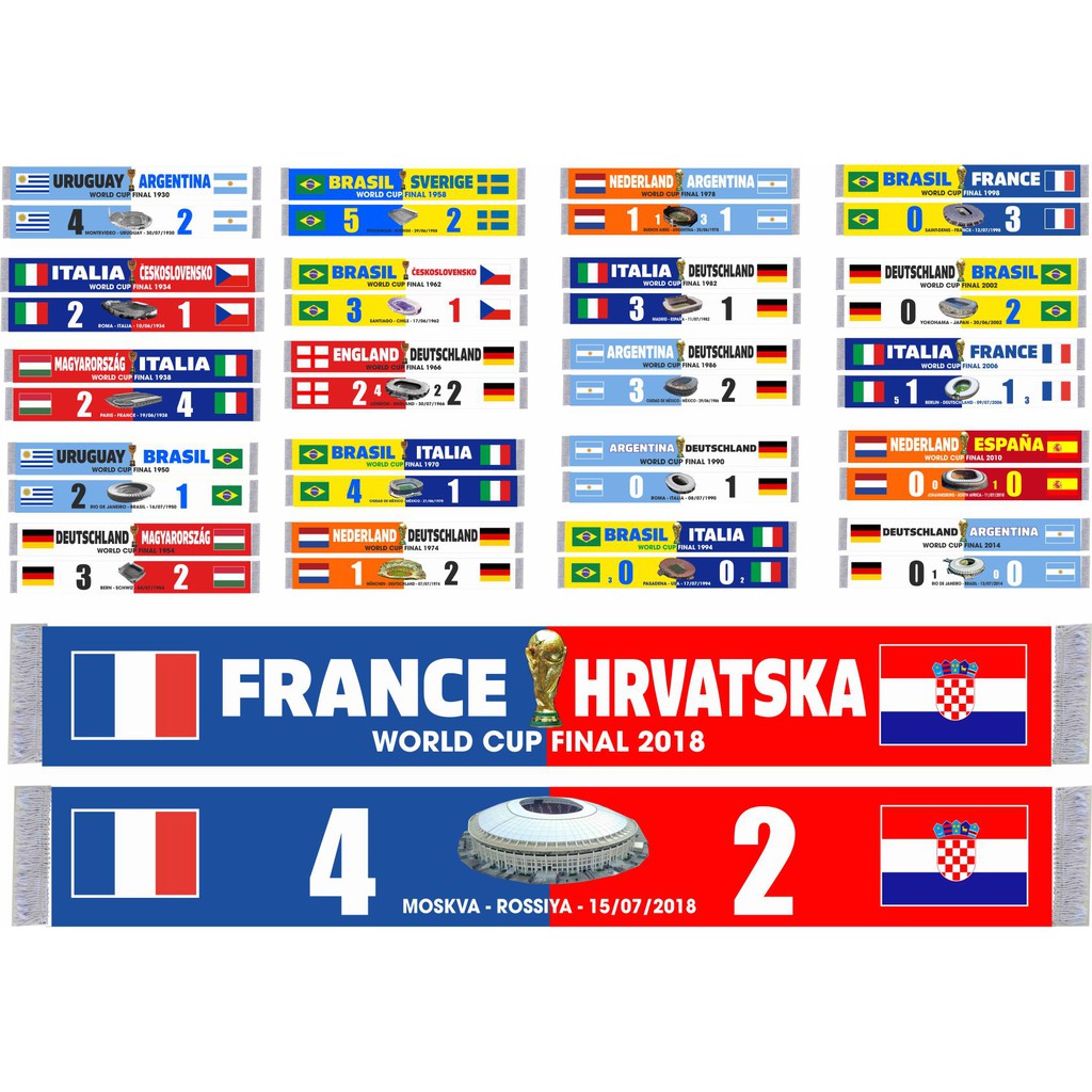 CACHECOL/SCARF - FINAIS DE COPA DO MUNDO - WORLD CUP FINALS