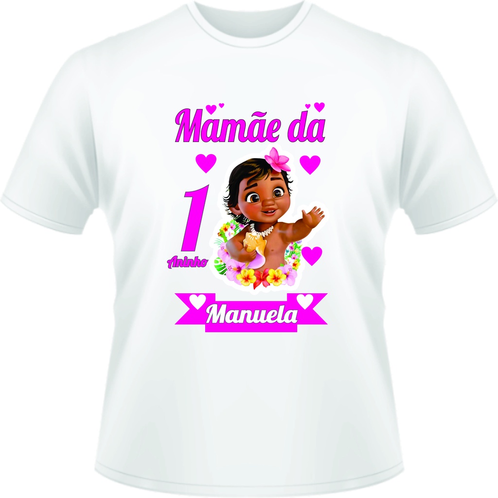 Moana Baby Cartoon infantil camiseta estampada, camiseta de manga