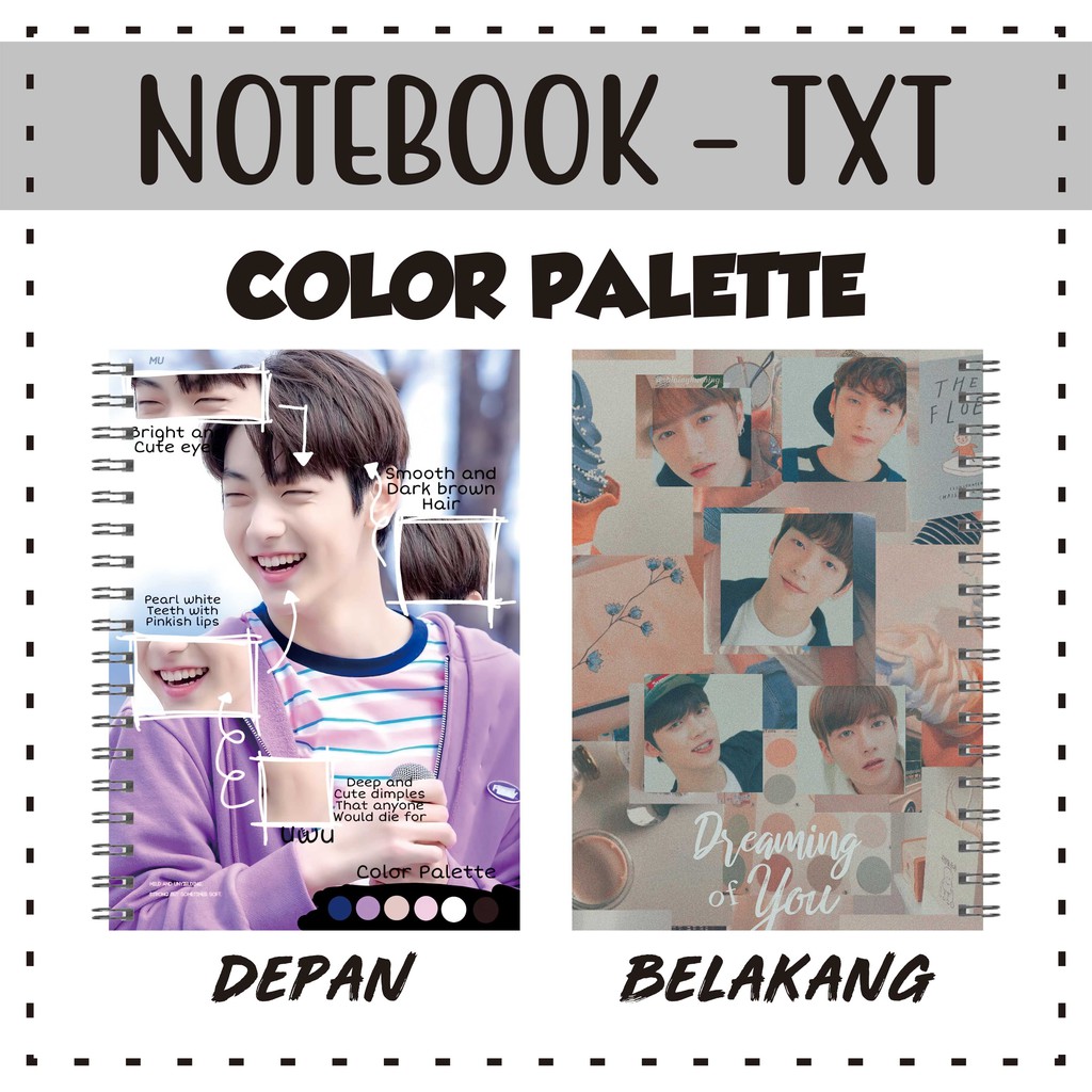 Paleta De Cores Kpop TXT Notebook | Shopee Brasil