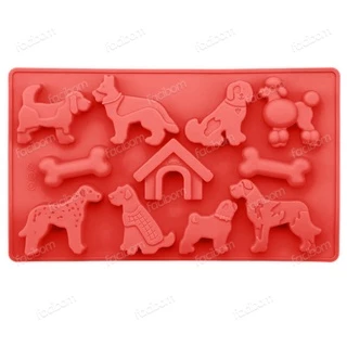 Forma De Silicone Molde Biscoito Muffin Casinha Cachorro