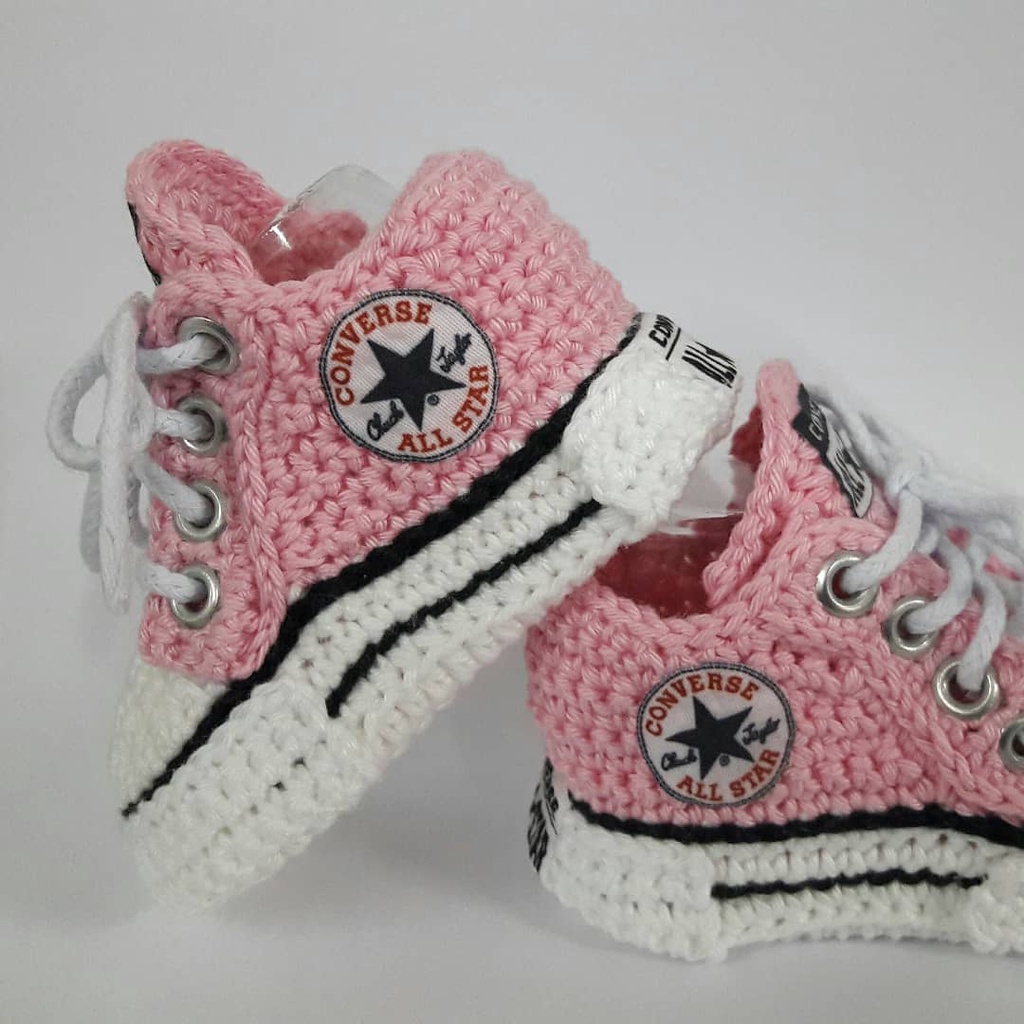 Tenis de croche 2024 para bebe feminino