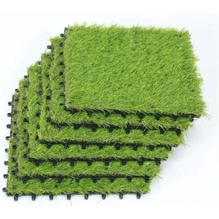 4 Placas 30x30 Deck Encaixe Grama Artificial Luxo Decoracao