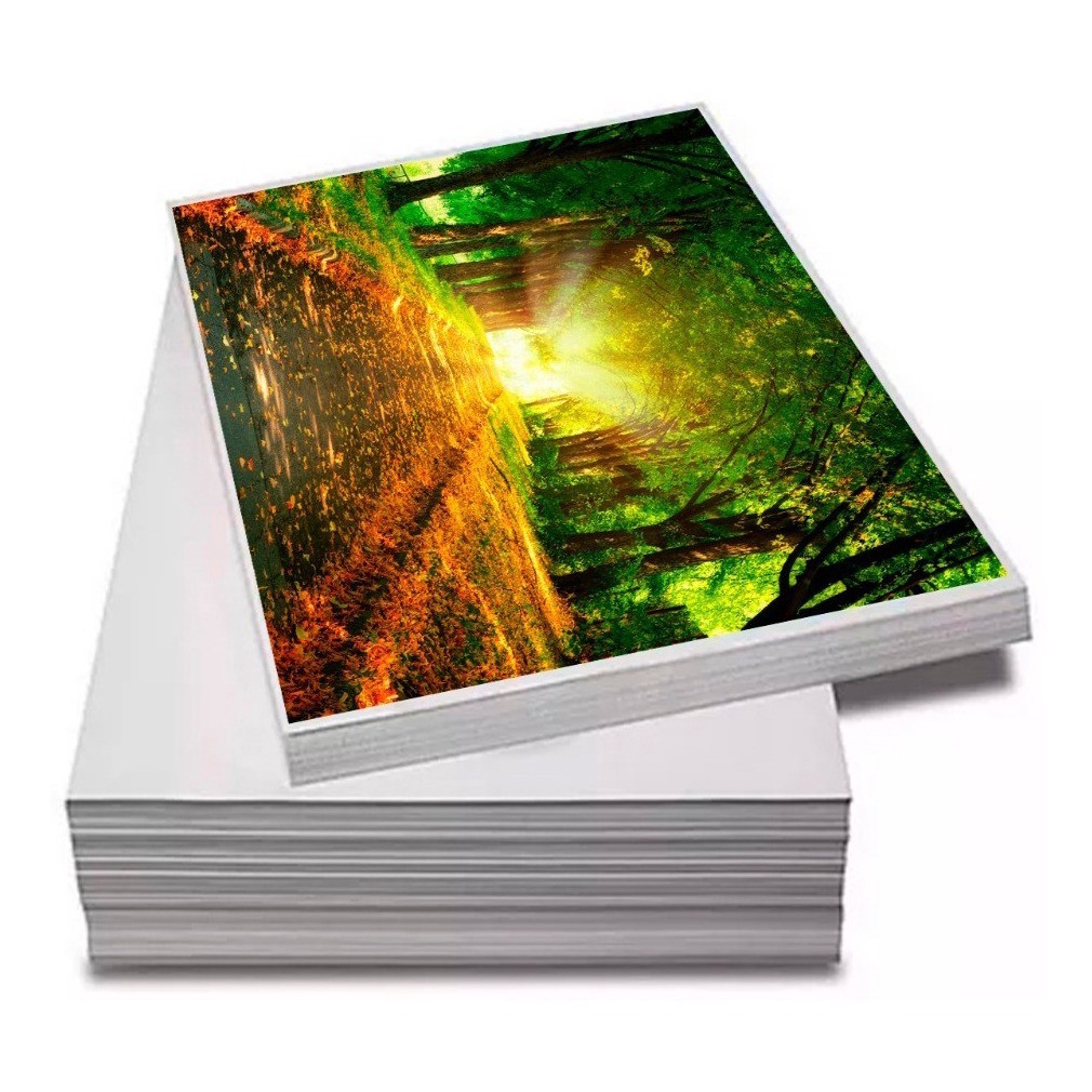 Papel Fotográfico Adesivo A4 Glossy Brilhante 115g Prova Dágua Impressora Jato De Tinta 40 3108