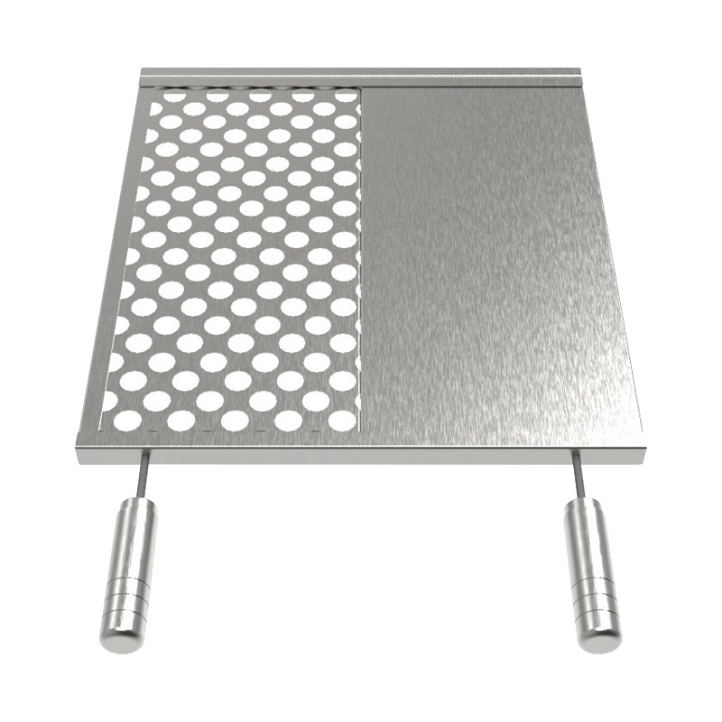 Grelha Inox Para Churrasco Moeda + Chapa para Hambúrguer A3 Grill