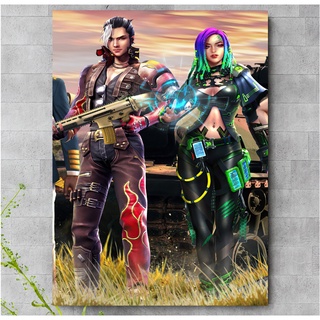 QUADRO DECORATIVO PERSONALIZADO FREE FIRE - CAPA NICK PATENTE