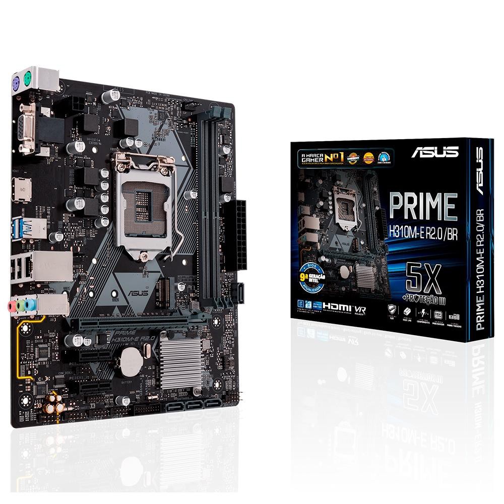 Placa-Mãe Asus Prime H310M-E R2.0/BR, Intel LGA 1151, mATX, DDR4