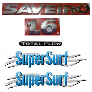 Kit Adesivos Saveiro Super Surf 2003/2008 + Emblema Total Flex