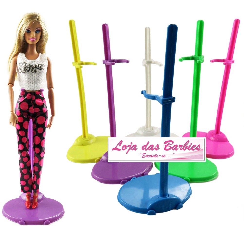 KIt 5 Suporte Para Boneca Barbie Monster High Pedestal Expositor Base