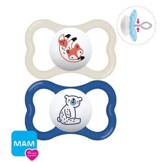 Chupeta MAM 6+m Supreme Embalagem Dupla Menino Lançamento Bico igual Perfect Silicone