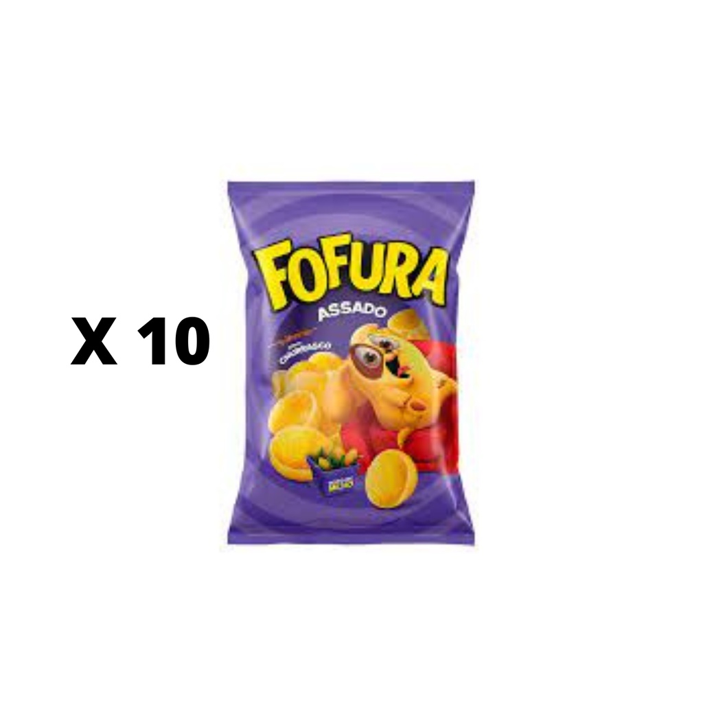 Salgadinho Fofura Churrasco 70g Kit com 10 unidades