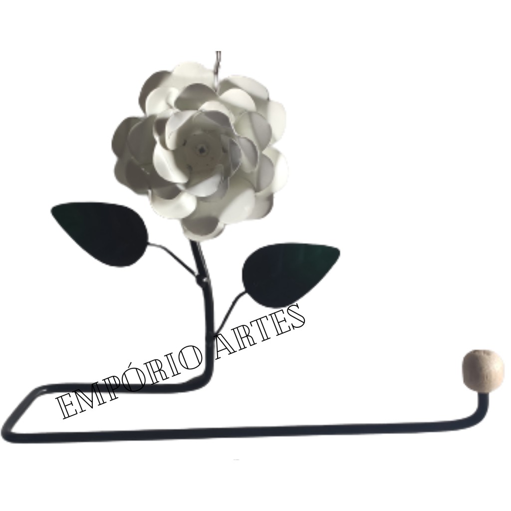 Porta papel toalha em ferro com rosa / Porta rolo / Porta toalha ...