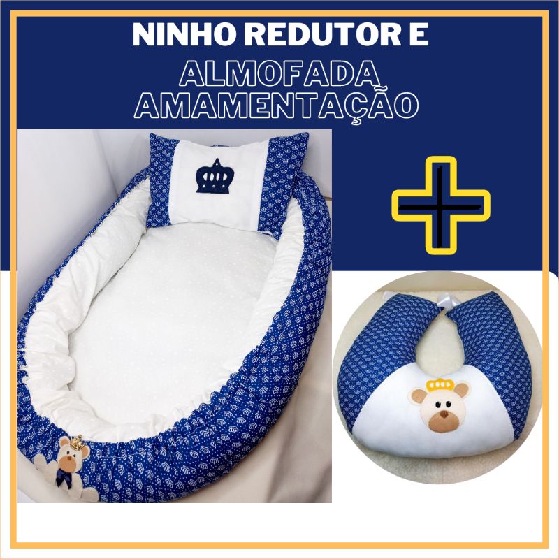 Ninho para bebe azul bebê urso príncipe