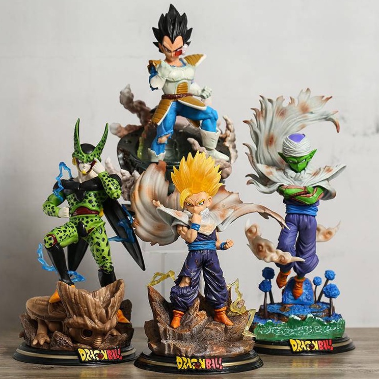 Action Figure Anime Dragon Ball Goku Figura Super Saiyan Clássico Desenho  Periférico De Mão - Escorrega o Preço