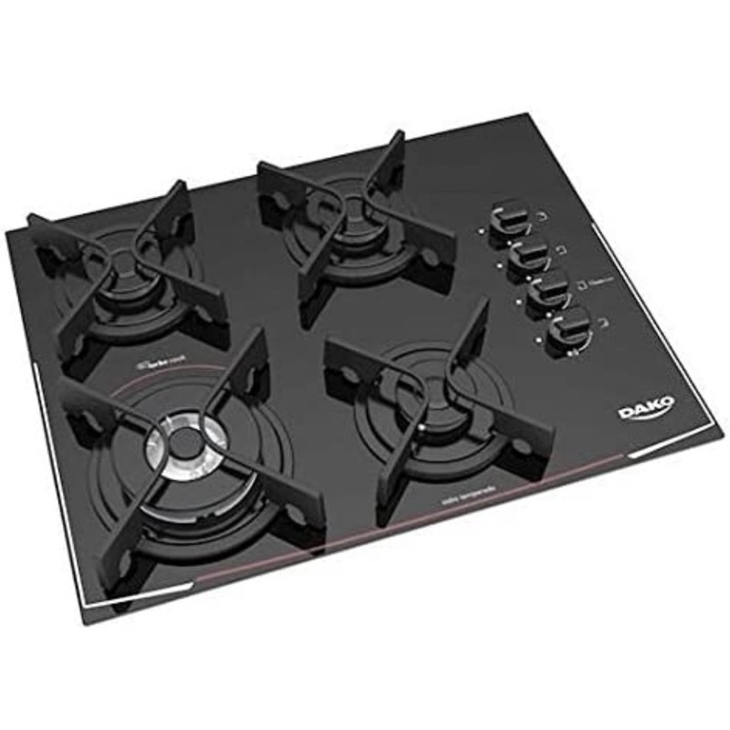 Cooktop 4 bocas Dako com Acendimento Super automático BIVOLT Shopee