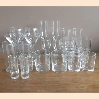 Kit Bar 6 Taças/Copos Variados Novos/Pouco Uso Espumante Vinho Licor Cerveja Drink Whisky Martini