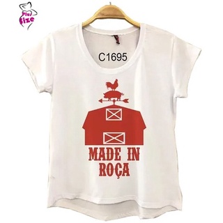 Camiseta Baby Look Feminina Made In Roca Country C1695