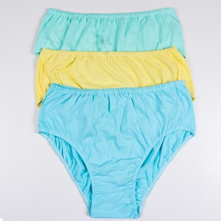 Kit 3 Calçola Algodão Femininas Senhora Adulto Cores Lisas