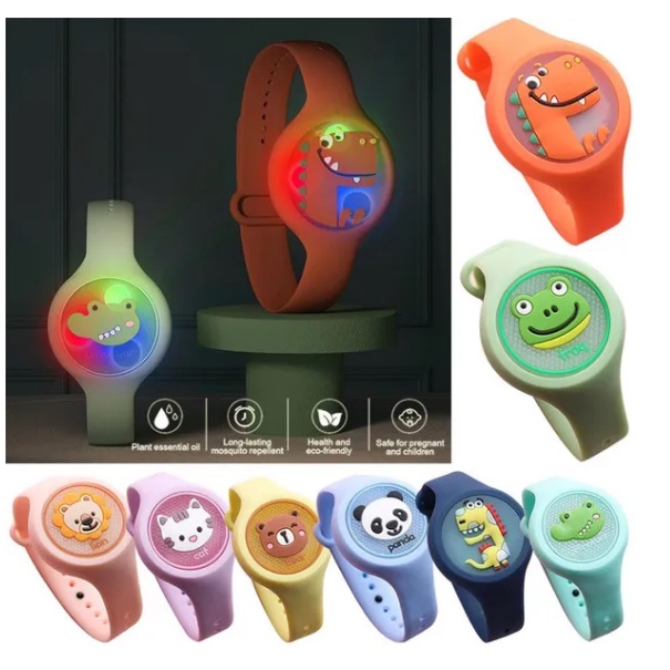 Pulseira Anti Mosquito Repelente Citronela Com Led