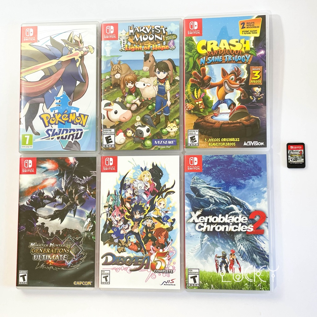 Jogos Nintendo Switch Pokémon Xenoblade Harvest Moon Crash Dragon Quest  Bayonetta Disgaea