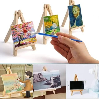 10 Mini telas e cavaletes , Conjunto de pintura em mini tela inclui tela 10 x 10 cm, mini cavalete, festa de arte para crianças, Artesãos , Artistas