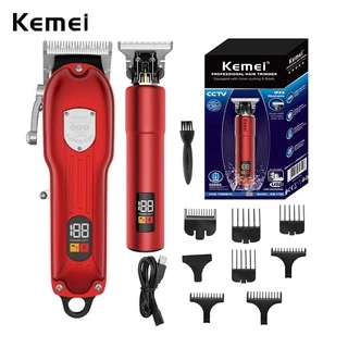 Cortador De Cabelo Profissional Kemei Para Homens Elétrico Máquina De Corte Recarregável