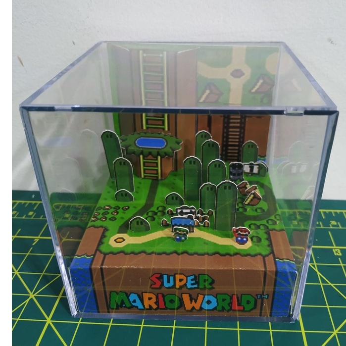 Super Mario World- Geekrama diorama cubo Super Nintendo snes