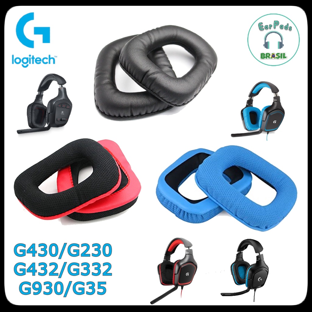 Espumas Almofadas Earpads Para Logitech G230 g430 g930 E G35