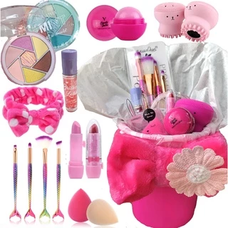 Kit Maquiagem Fofo Rosinha Rosa Cute Kawai Presente Feminino