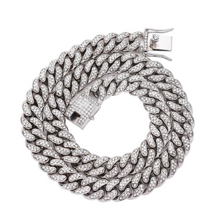 Colar De Corrente De Hip Hop Com Strass De 40 CM