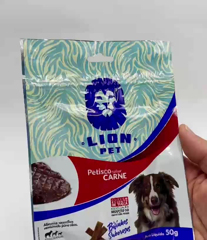 Bifinho para Cães Lion Pet 1 Kg – Petisco Canino Saboroso em Carne ou Frango, Ideal para Recompensa, Treinamento Pet.