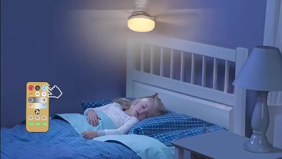 Ventilador de Teto Com Luz 60w Led 3 Tipos de Luz + Controle Remoto Ventilador C/ 6 Hélices Bivolt