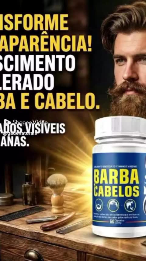 Suplemento Barba e Cabelo 60 Cápsulas 500mg