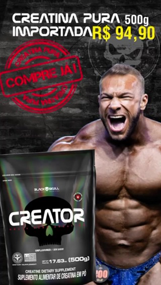Creator - Creatina Monohidratada - 500g - Refil | Shopee Brasil