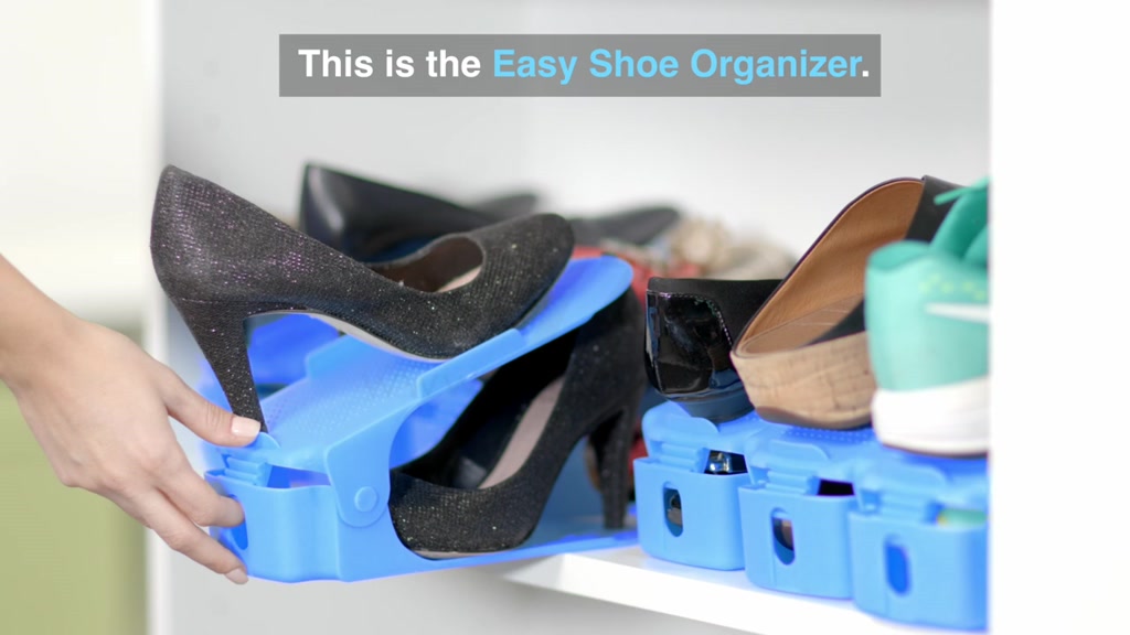 Organizador de Sapatos com Regulagem de Altura - Kit 10 Unidades Preto - Ricaly