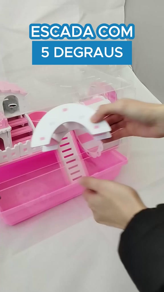 Gaiola Casinha Acrílico Premium para Hamster - Espaço amplo, acessórios completos - Produto Premium Pet Caprioli Shop