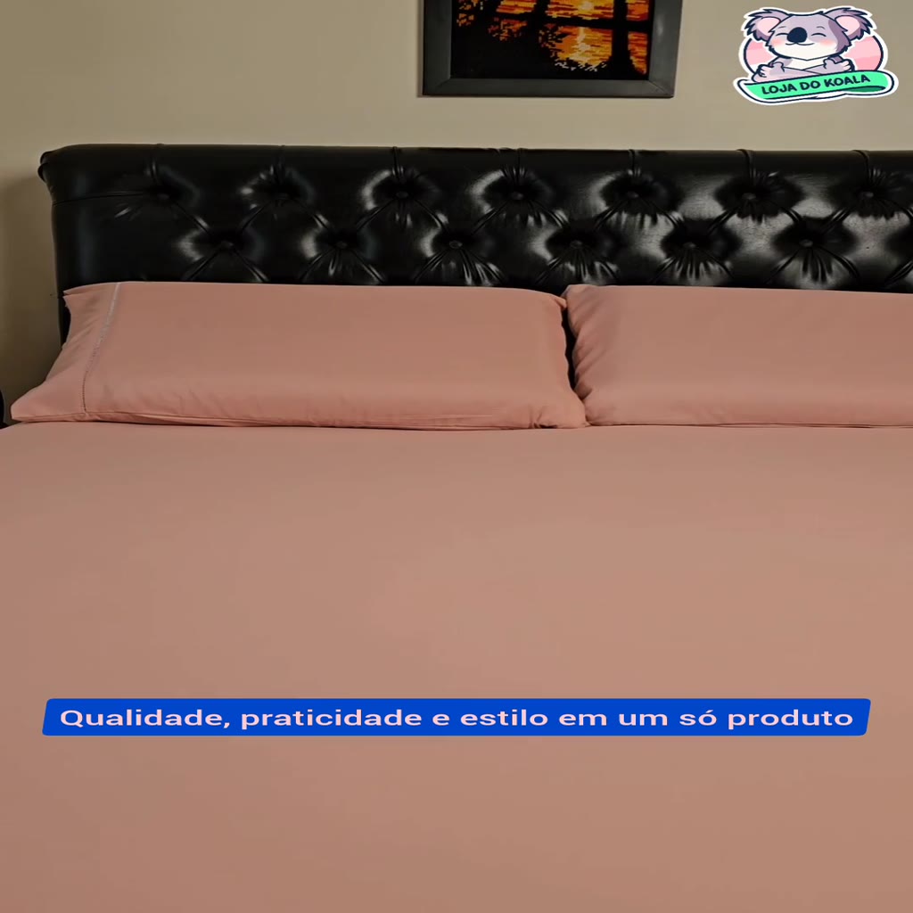 Jogo de Cama 400 Fios Percal Flex Ultra Macio Lençol c/ Elástico + Fronha c/ Ponto Palito