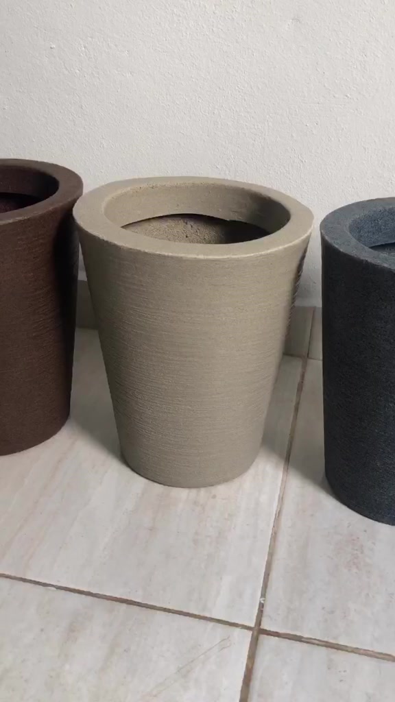 Vaso para plantas coluna escovada 1