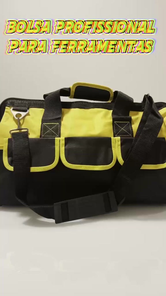 Bolsa Mala De Ferramentas Reforçada Grande Bolsa Ferramenta Lona porta ferramentas fundo reforçado