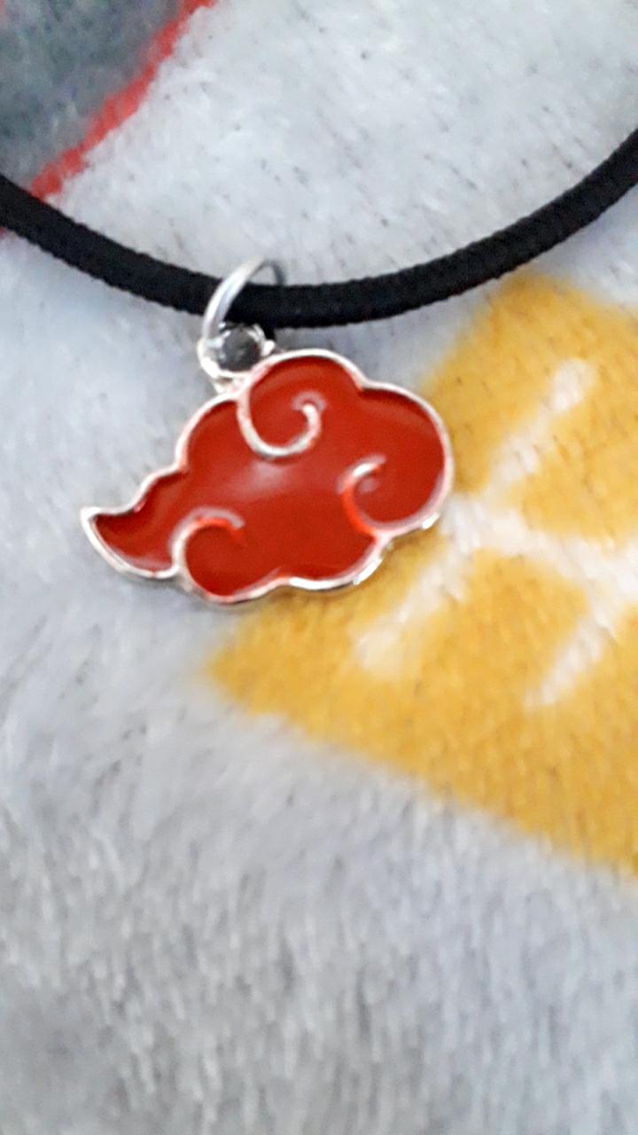 Colar naruto nuvem vermelha akatsuki desenho anime masculino feminino