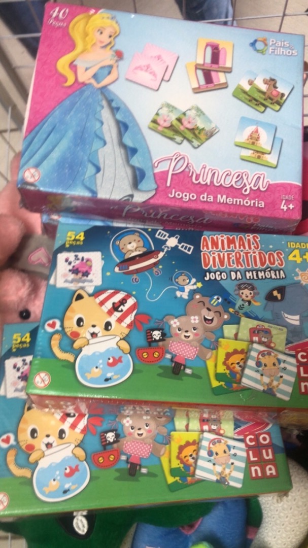 Jogo da memória Animais divertidos Coluna + 4 anos