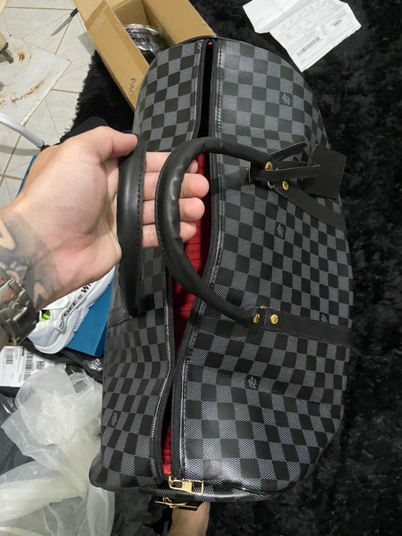 Bolsa de viagem louis vuitton mala de bordo transversal e mão