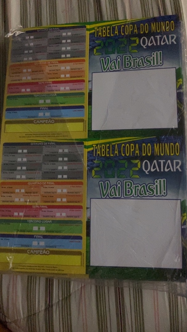 Kit Tabela Copa Do Mundo Qatar 2022/espaço Propaganda 50un