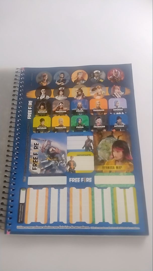 Caderno Universitário 1 Matéria Capa Dura Free Fire 80 Folhas - Recom